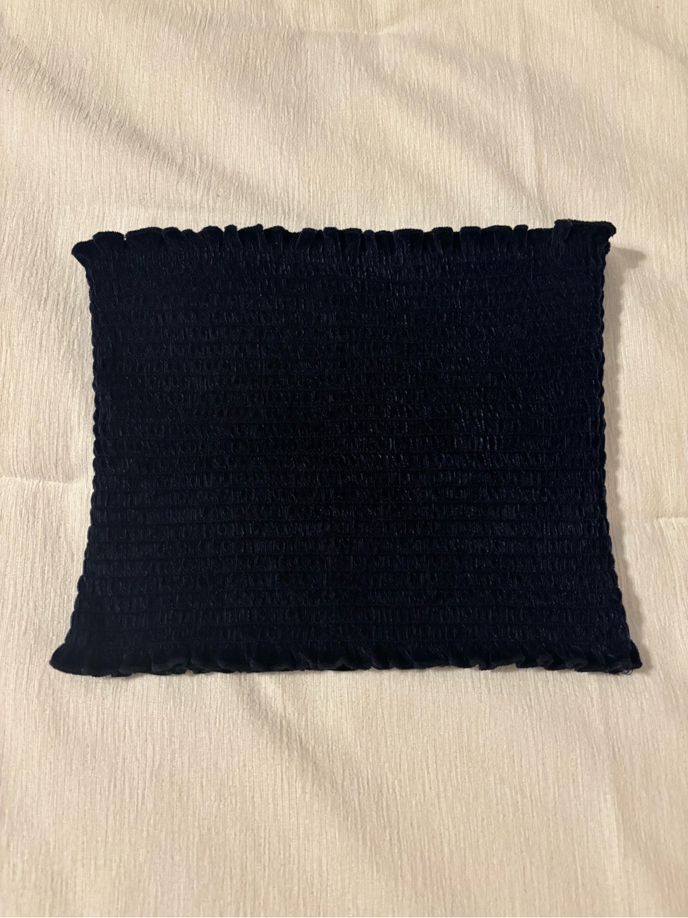 Velvet like navy blue tube top